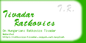 tivadar ratkovics business card